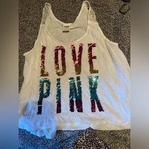 Rainbow Sequin VS Pink Tank